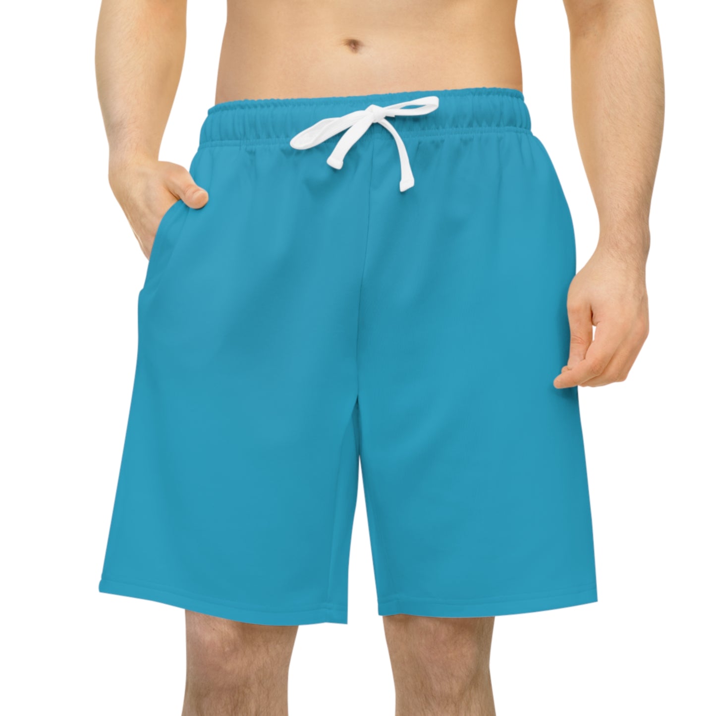 WrapCheck Sports Men's Turquoise Athletic Shorts