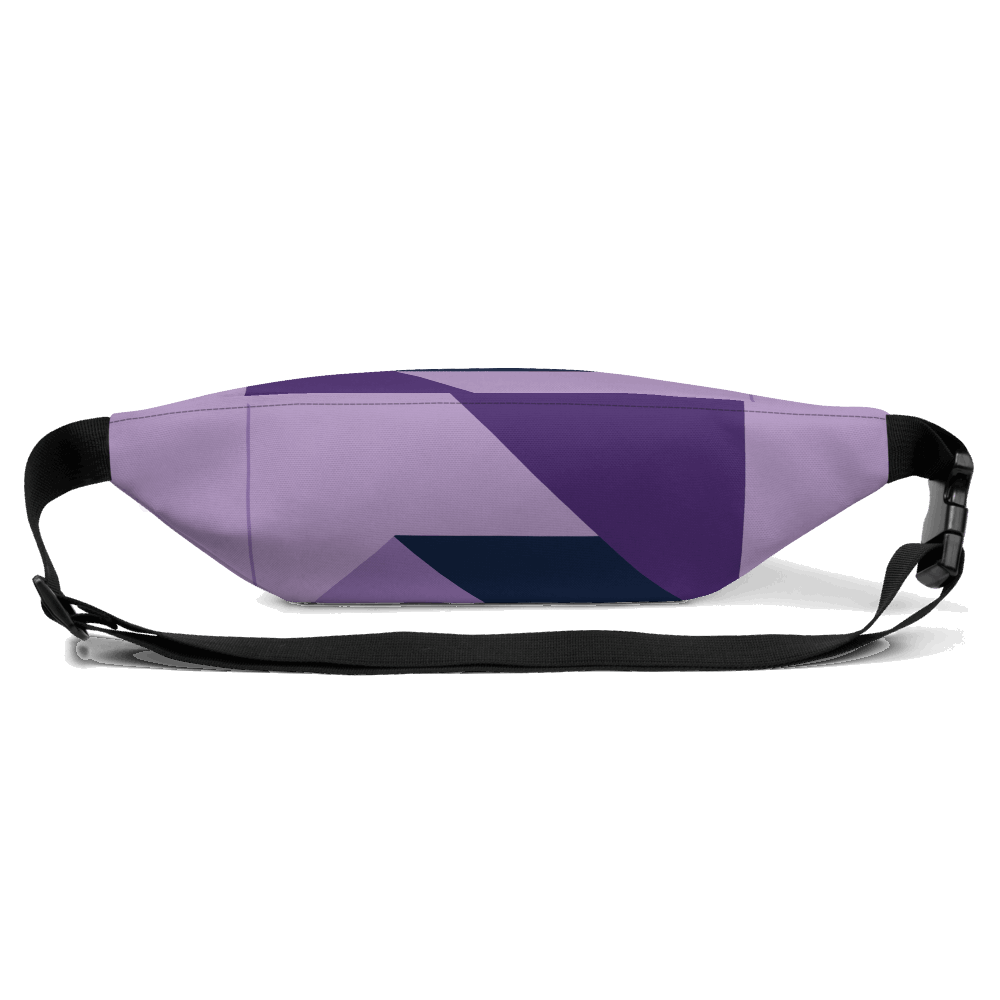purple abstract fanny pack