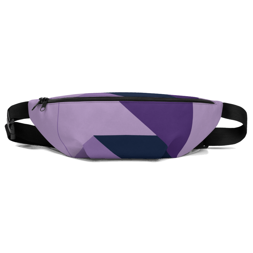 purple abstract fanny pack