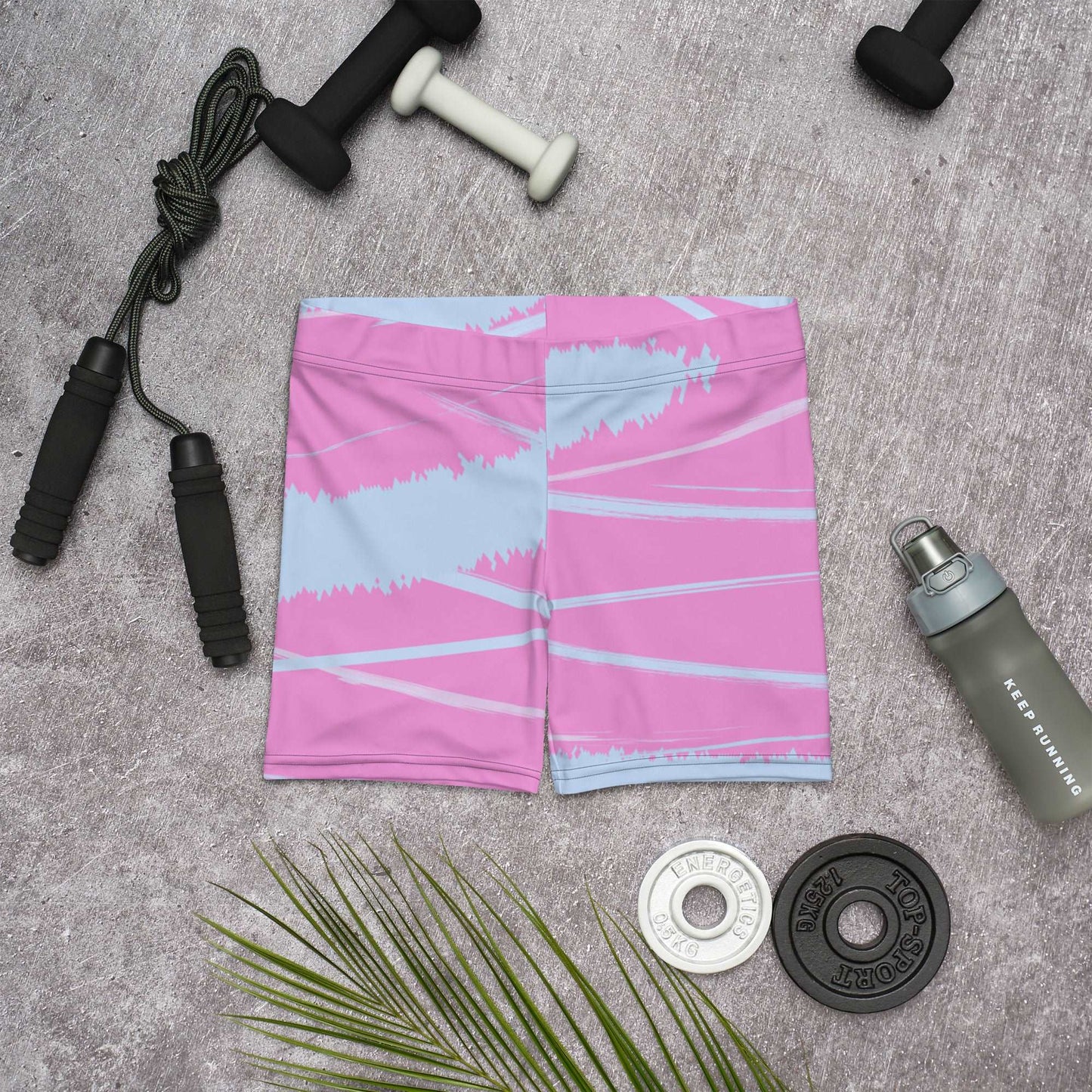 women's pink/purple yoga shorts
